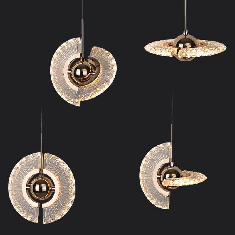 Zeitgenössisches Schlafzimmer im Mini -Anhänger Acrylhänge Deckenlicht mit 2 Lichtern