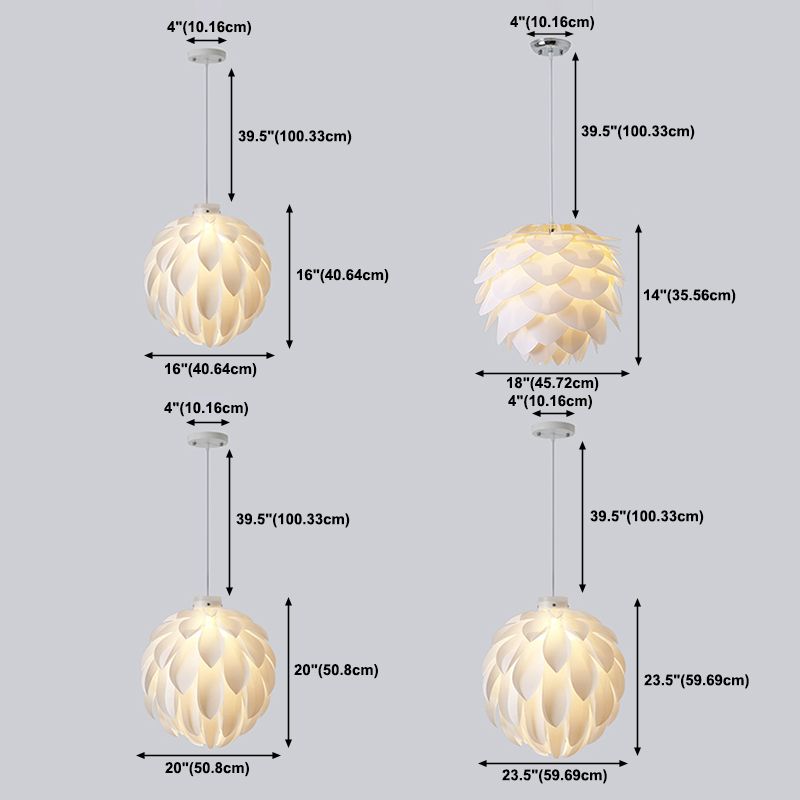 1 Light Pendant Modern Simple Style Ceiling Hanging Light Fixtures for Bedroom