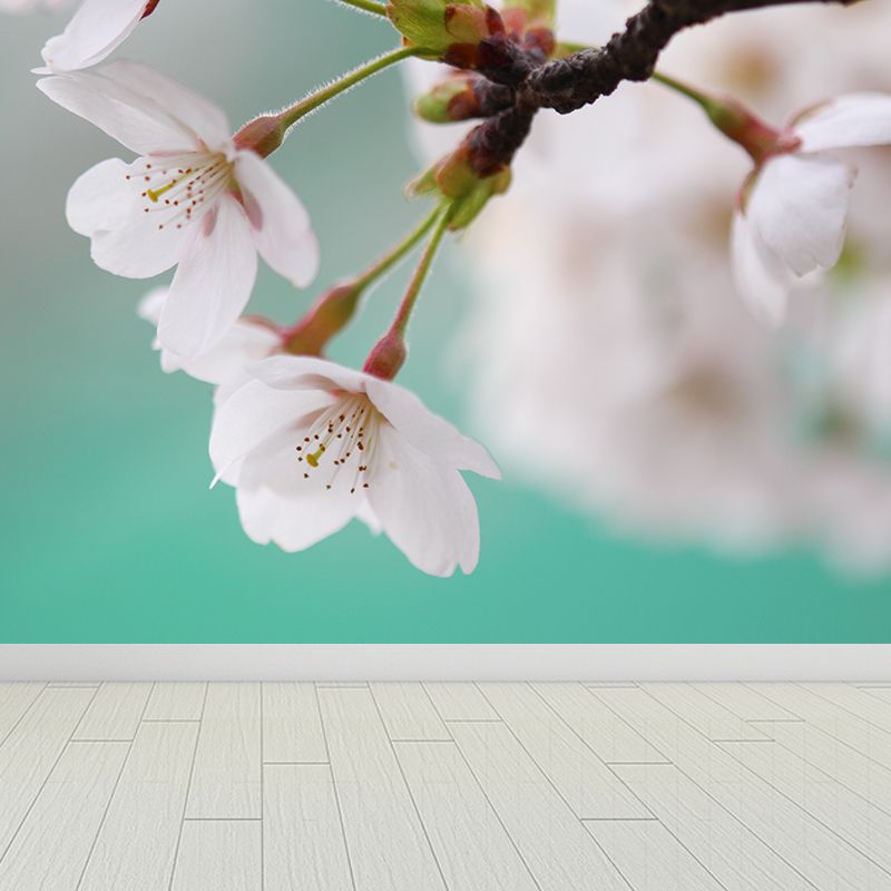 Moisture Resistant Floral Mural Decal Customized Contemporary Wall Art for Kitchen