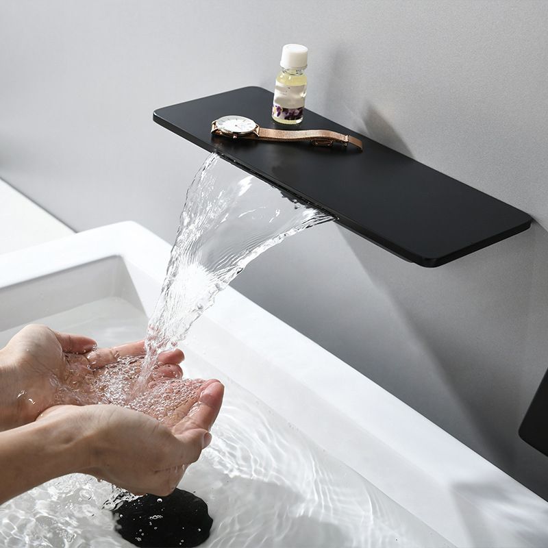 Full Copper Recessed Basin Faucet Bathroom Hot and Cold Single Handle Wall Mounted Faucet