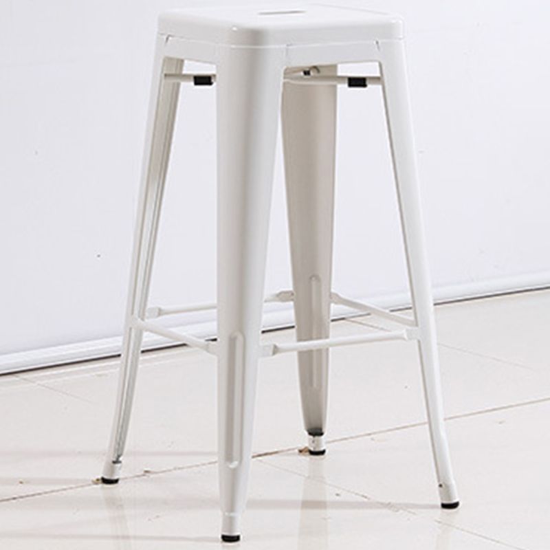Industrial Backless Counter Stool Metal Counter Height Stools for Kitchen