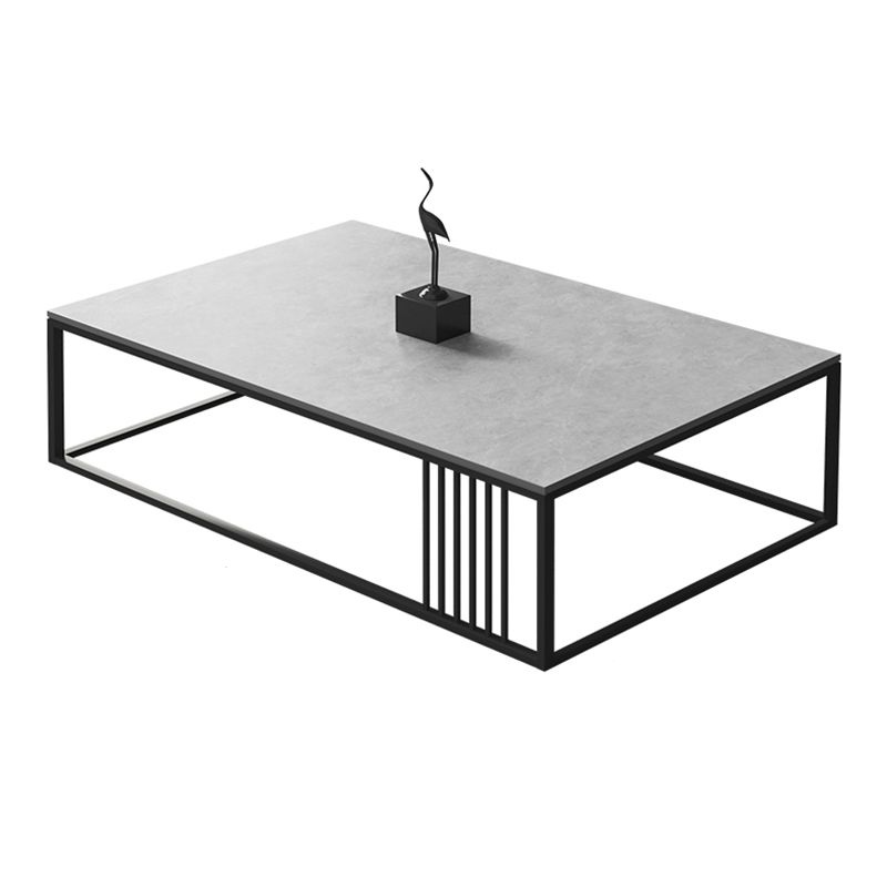 Single Coffee Table Slate Rectangular Coffee Cocktail Table Light Grey
