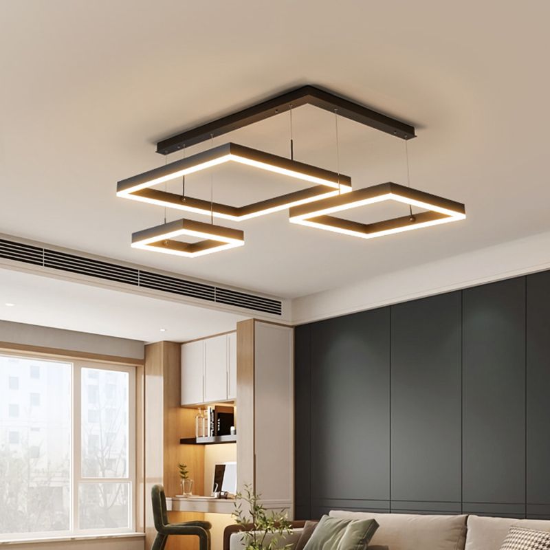 Sala de estar Luz de lámpara de la sala de estar LED de metal LED de lámpara de lámpara simple en negro