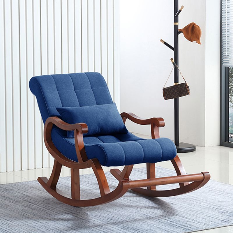 Cotton Blend/Fabric Lounge Chair with Sled Base Pillow Back Armchair