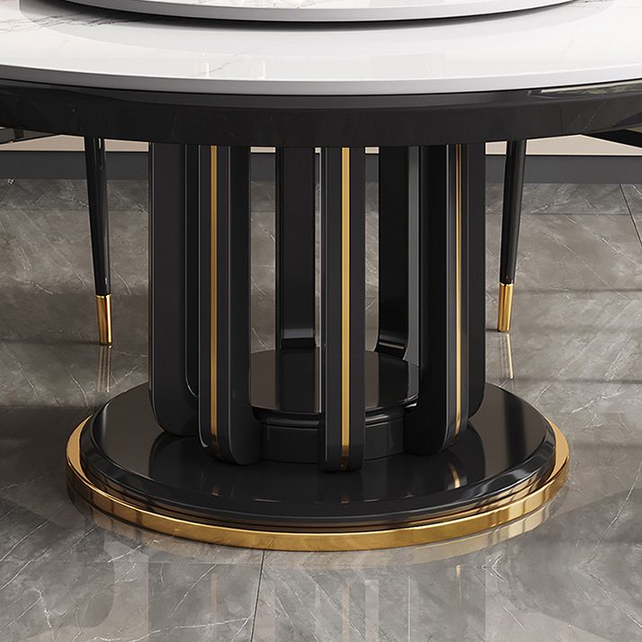 Modern Round Dining Table Sintered Stone Dinner Table for Dining Room