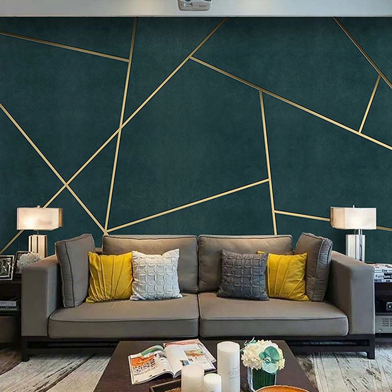 Contemporary Wall Murals for Fireplace, Geometries and Lines, Made to Measure