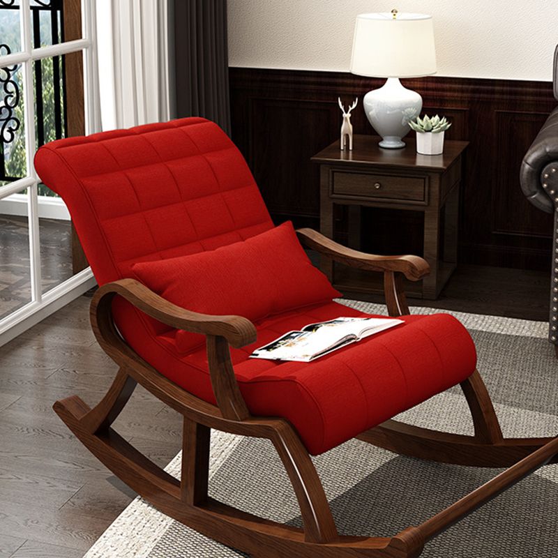 Contemporary Style Single Sofa Rocking Chair Wooden Indoor Rocking Chair for Living Room