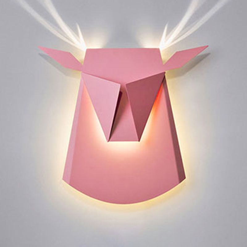 1-Light Geometric Wall Lamps Modern Style Metal Wall Light Sconce