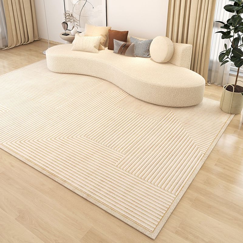Contemporary Area Rug Contrast Striped Rectangle Indoor Rug Adults Stain Resistant Carpet