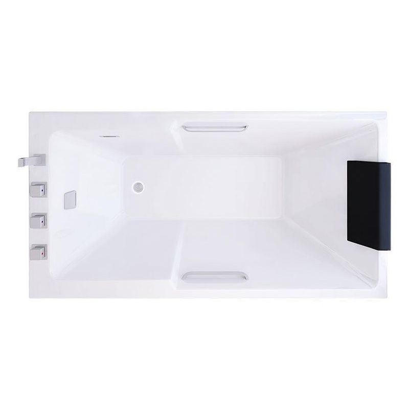 Modern Soaking Acrylic Bathtub Rectangular Drop-in White Bath