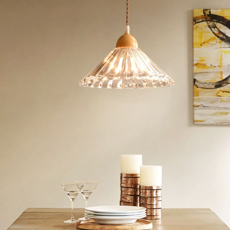 Verre Hanging Lights Modern Style 1 Tête Hanging Mount Fixture pour le salon