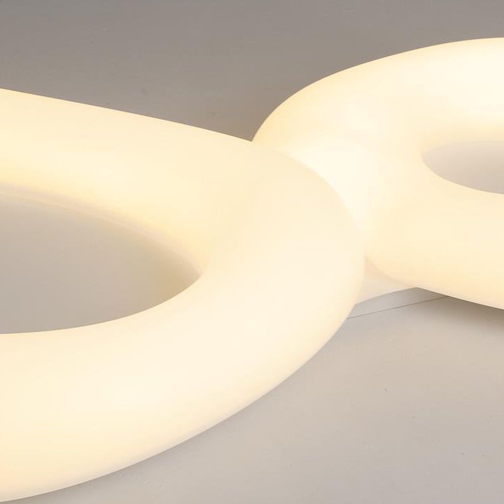 LED Flush Mount Lighting Modernism White Ceiling Light for Foyer Bedroom
