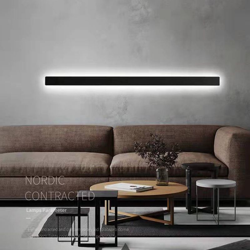 Linearer Schatten Metall Wandleuchten moderner Stil 1-Licht-Wandmontage Licht
