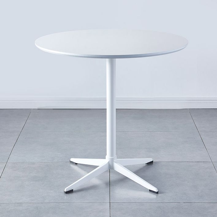 Mesa de comedor redonda contemporánea de metal mesa de madera para comedor y cocina