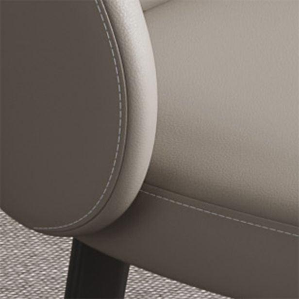 Chaises de salle à manger sans bras contemporaines chaise Parsons avec des jambes en fer pour un usage domestique