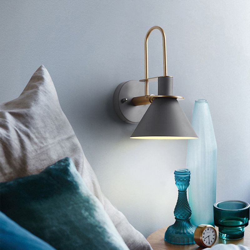 Modern Style Flared Wall Light Sconces Metal 1 Light Wall Lighting Ideas