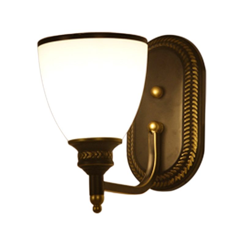 Contemporary Black 1/2-Light Wall Mounted Sconce Glass LED Statement Wall Light