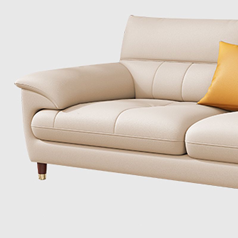 Contemporary Genuine Leather Stain-Resistant Sectional Couch with Storage
