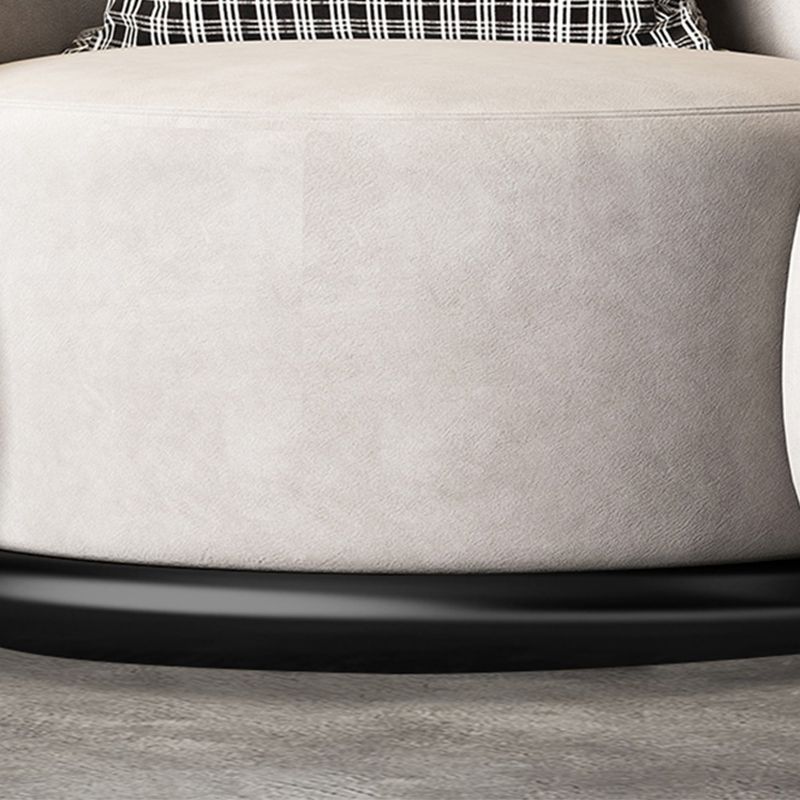 Contemporary 33.07" Wide Pillow Back Chair Velvet Sloped Arm Chair in Gray