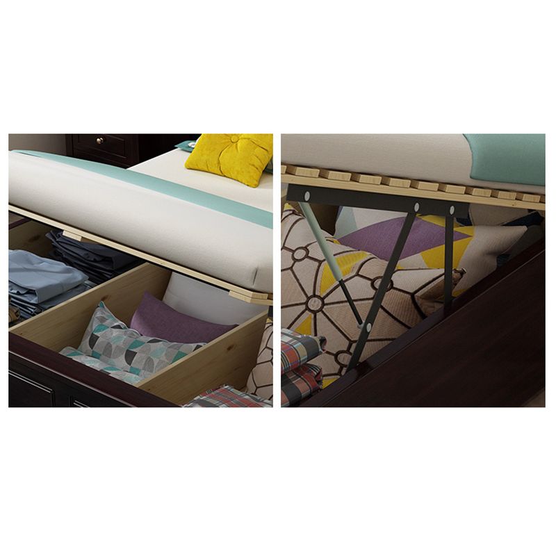 Victorian Standard Bed with Nailhead Trim and Button-tufted Headboard