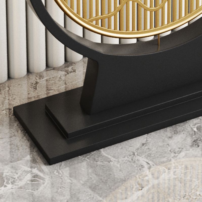 Marble/metal Half Moon Glam Scratch Resistant Abstract Console Table