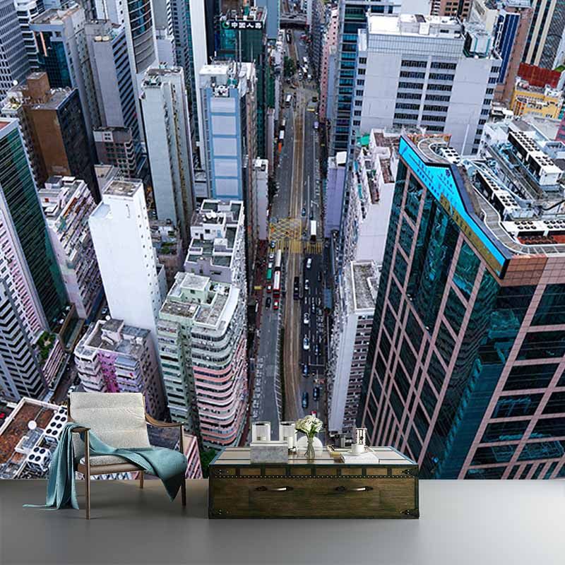 Environment Friendly Resistant Mural Wallpaper Urban Landscape Living Room Wall Mural