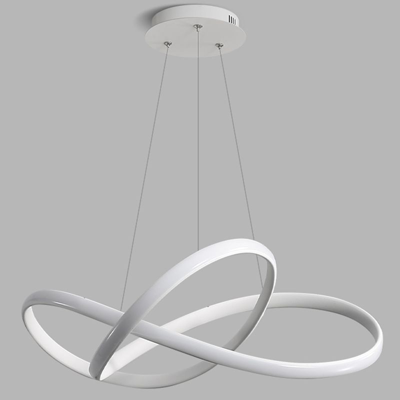 Contemporary Curved Chandelier Lights Metal 1 Light Chandelier Pendant Light