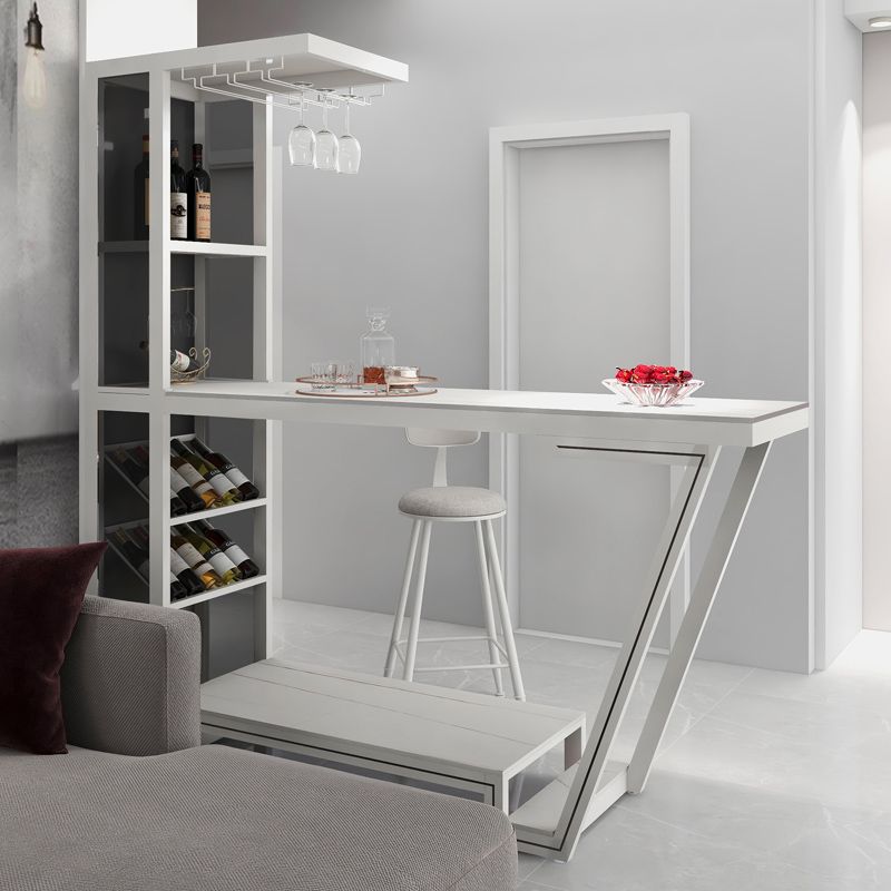 Modern Stone Bar Dining Table Rectangle Bar Table for Dining Room