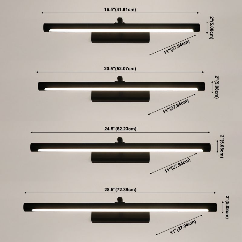 Apparecchi di illuminazione a parete lineare Modern Metal 1 Luce Sconcetto Luce