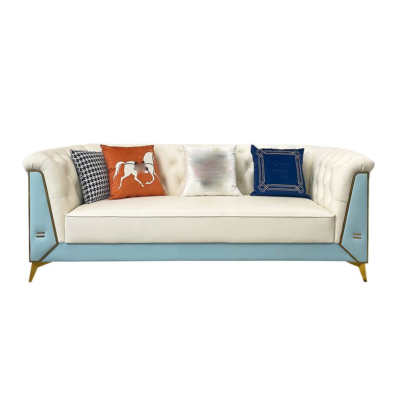 Glam Pillow Top Arm Chesterfield Sofa 33.46"H Tufted Split-Back Sofa with Hair Pin Legs