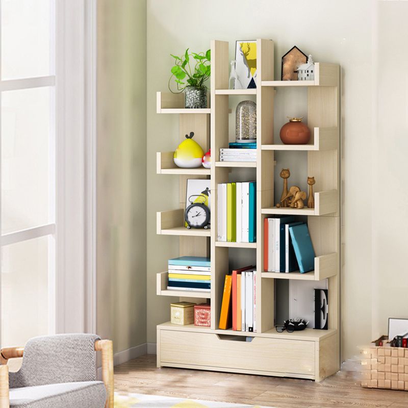 Modern Engineered Wood Bookshelf Open Bookcase Book Shelf for Living Room