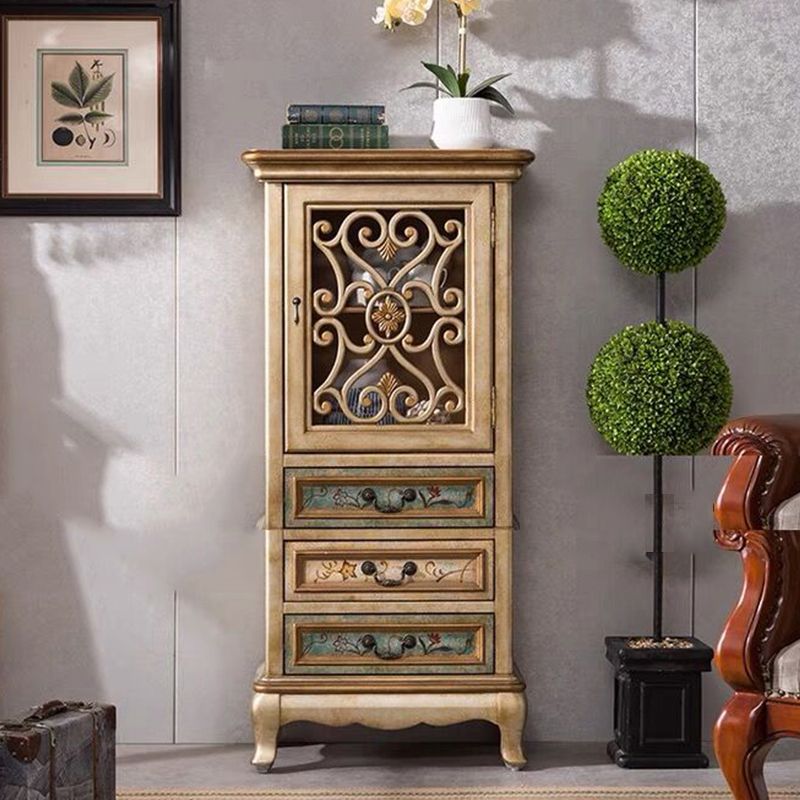 Industrial Accent Cabinet with Drawers and Bracket Legs Side Cabinet