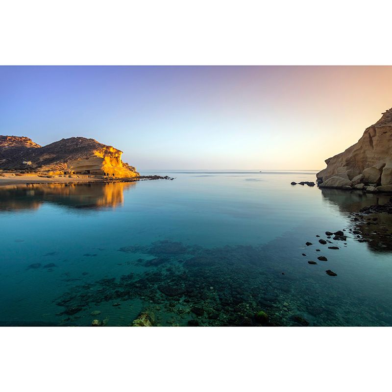 Sea Mural Wall Covering Decorative Mildew Resistant for Bathroom