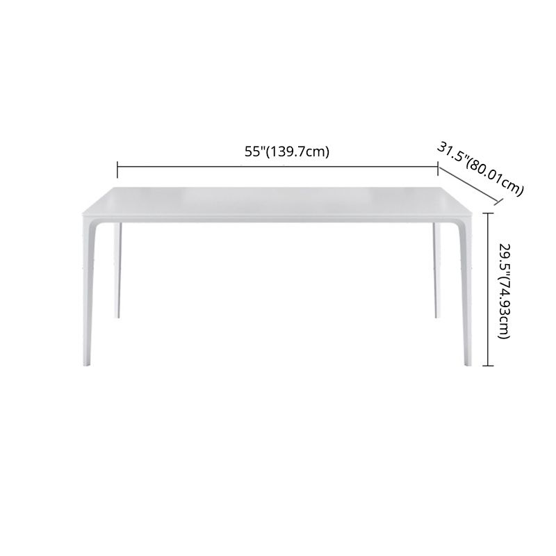Moderne eetkamer gesinterde stenen rechthoekige tafel eetgelegenheid meubels ingesteld met 4 potenbasis
