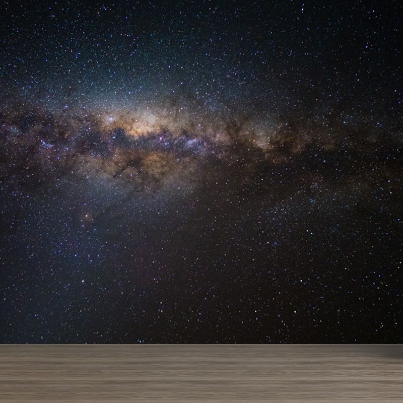 Full Size Stars Wall Mural Decal Modern Dreamy Universe Wall Decor in Dark Color