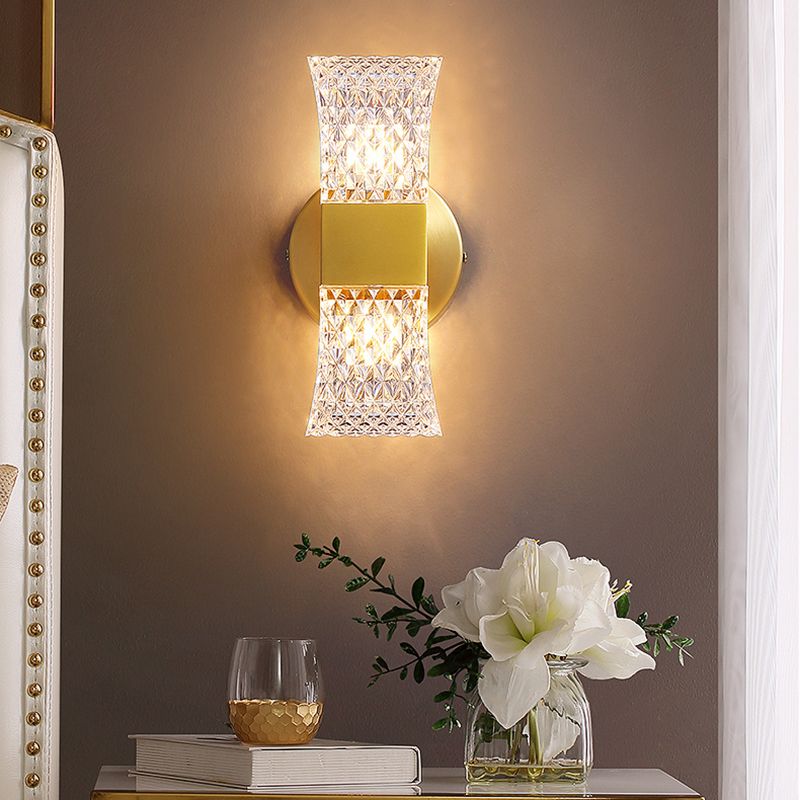 Gold Mur Sconce Postmodern Crystal Murd Murd Lightture pour le salon