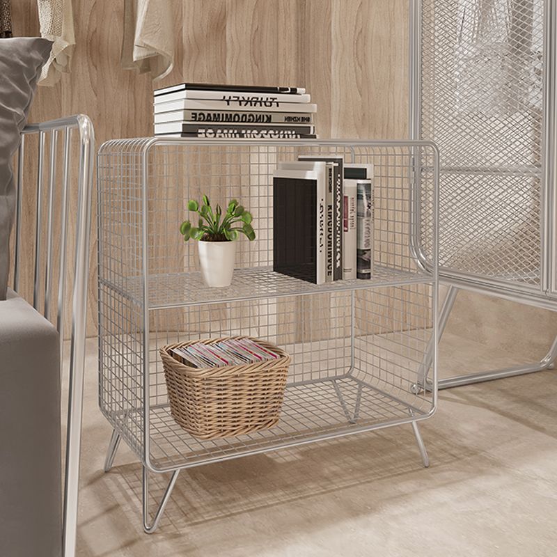Industrial Style Standard Bookcase Metal Closed Back Bookshelf for Home Office