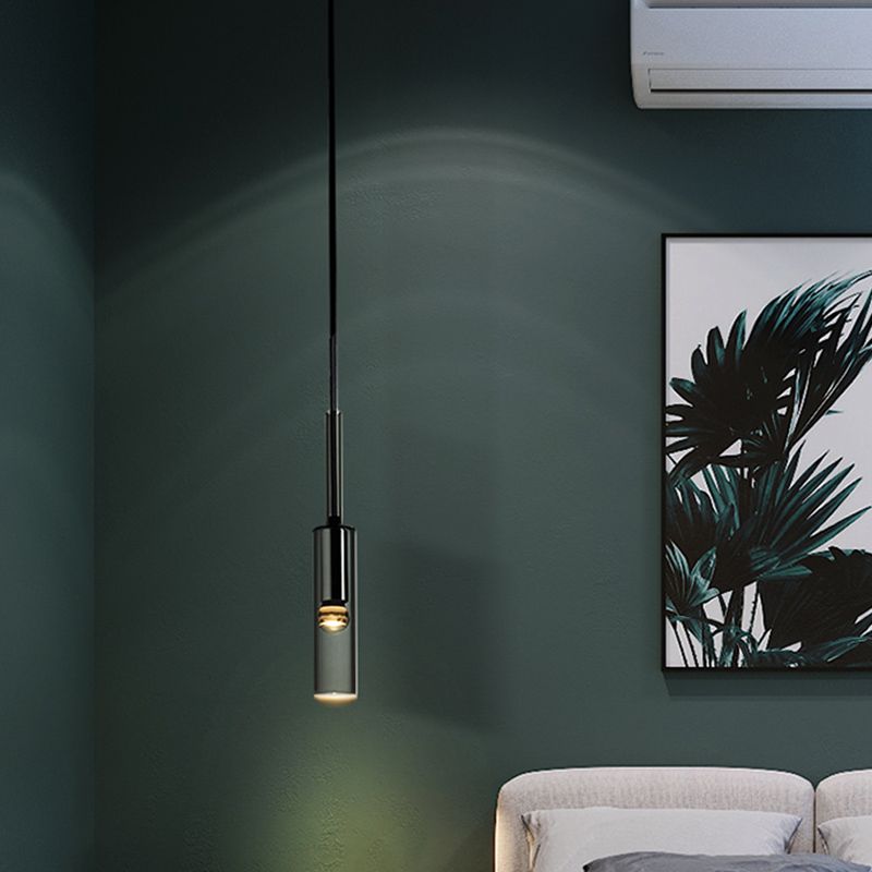 1-Ligth Crystal Pendant Lighting Fixtures Minimalism Ceiling Pendant for Dining Room