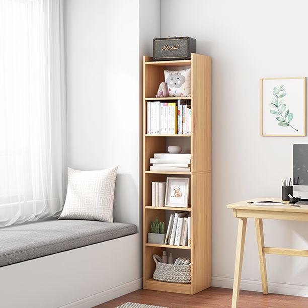 Manufactured Wood Scandinavian Bookshelf Vertical Bookcase for Home