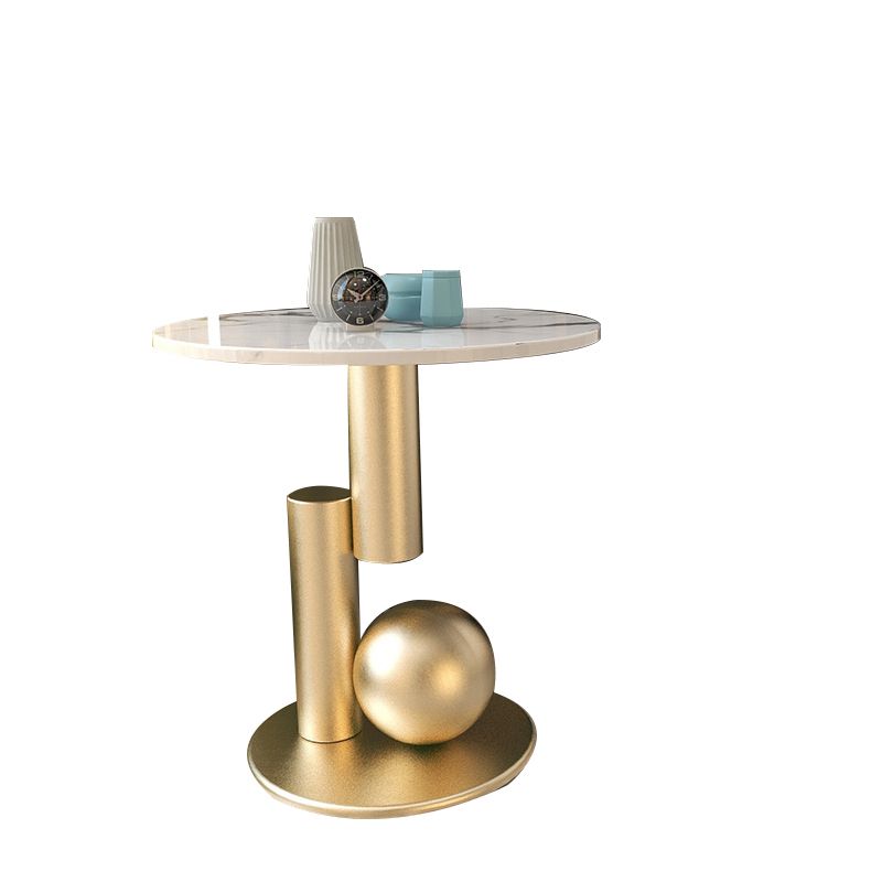 Pedestal 1 Single Coffee Table Modern Stone Round Cocktail Table