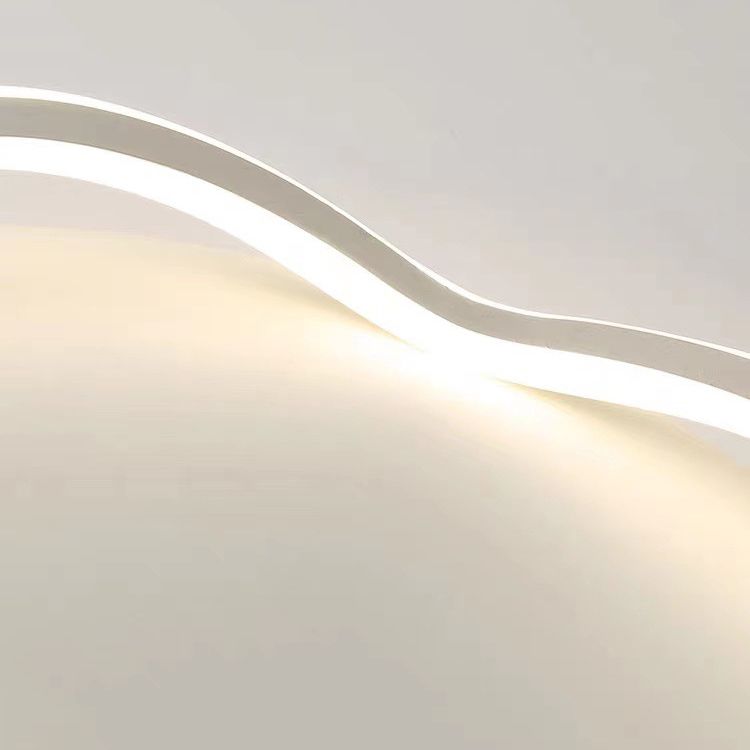 Contemporary Flush Light Fixtures Circular Metal 1 Light Flush Mount Lamps for Bedroom