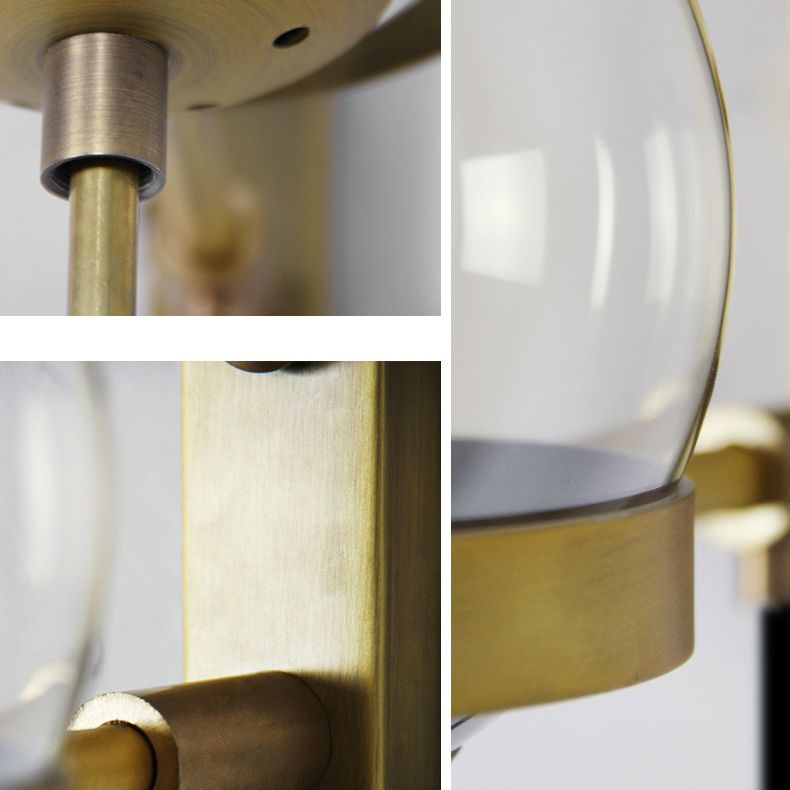 Industrial Style Globe Wall Mount Lighting Clear Glass Wall Mounted Lighting for Restaurant