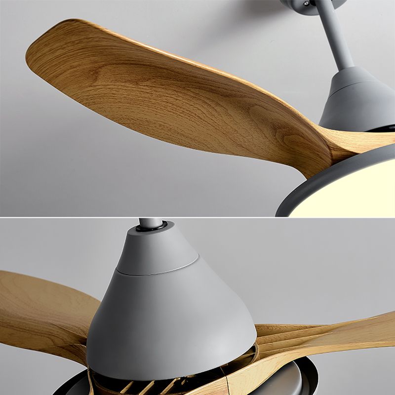 Unique Shape Metal Ceiling Fan Light Kids Style 1-Light Ceiling Fan Lamp for Living Room
