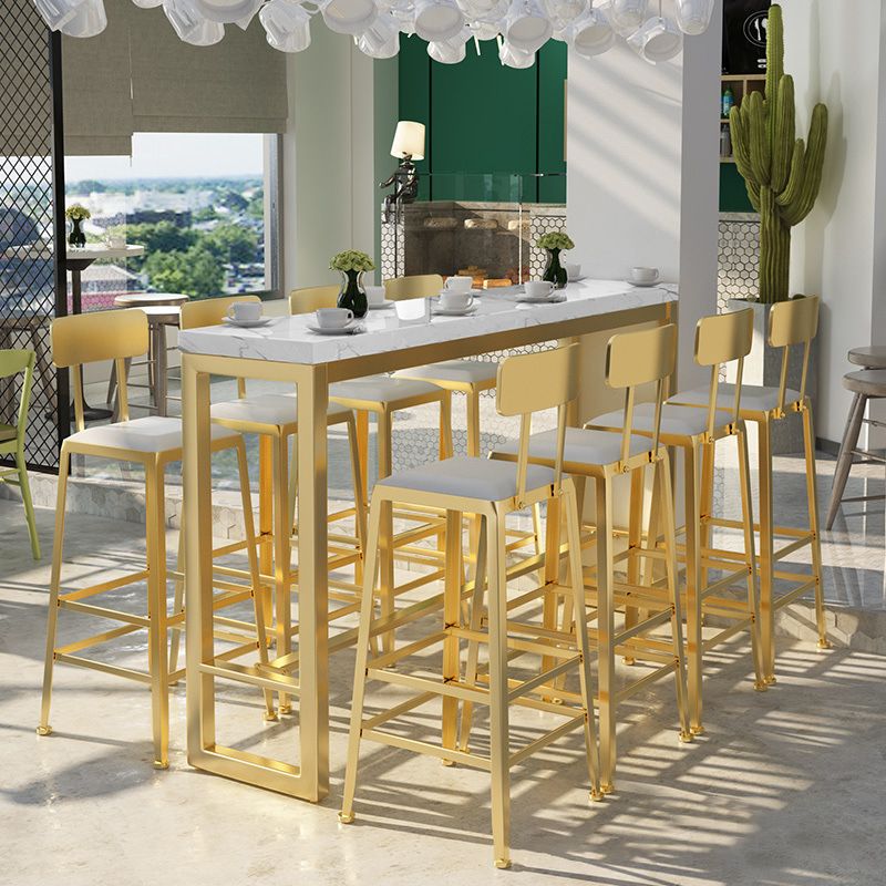 1/9 Pieces Bar Table Set Rectangular Bar Stool and Table Set