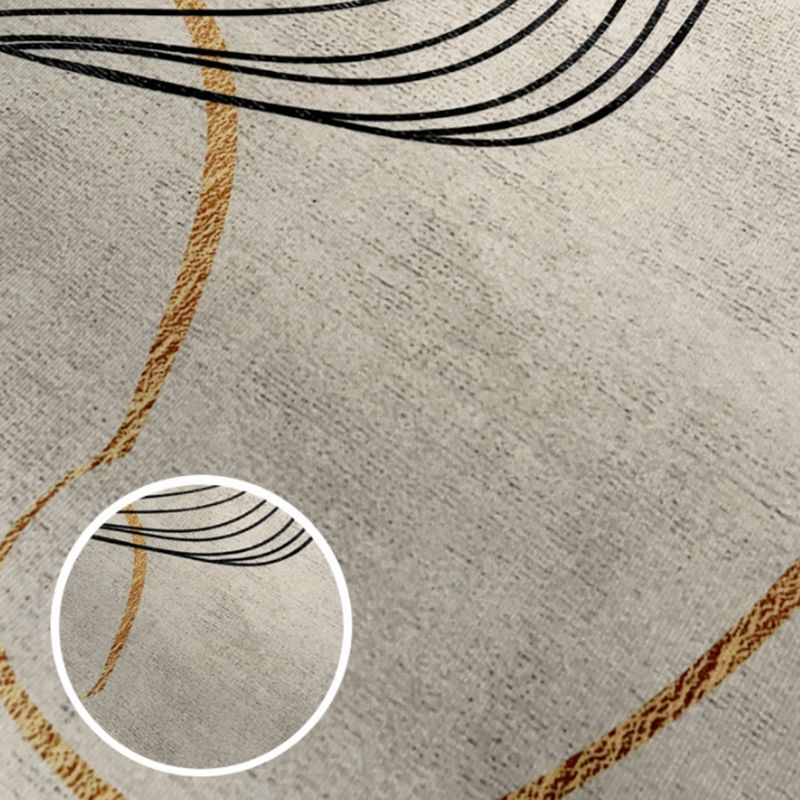 Reddish Brown Modern Carpet Blending Line Carpet Washable Carpet for Home Decor