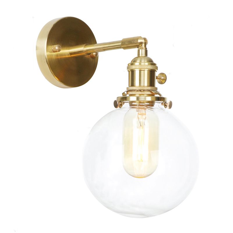 Goemetric Shade Wall Lighting Industrial Style Glass 1 Light Sconce Light