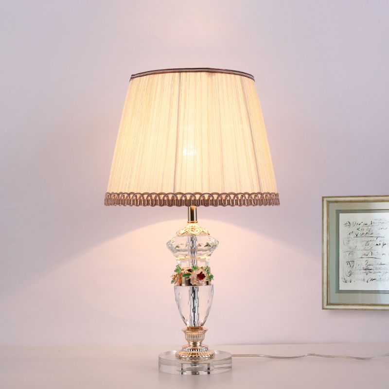 Modernismo Iluminación de tareas en forma de urna Cristal cortado a mano Luz de lectura de 1 bombilla en azul/beige