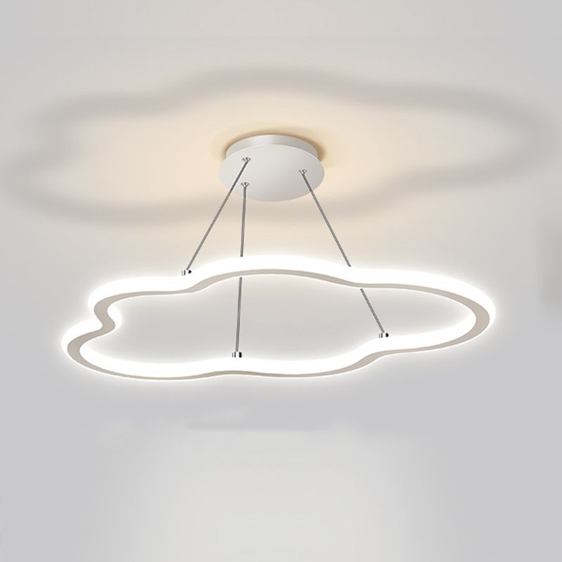 Nordischer Wolkenkronleuchter Metall Eins Licht LED Kronleuchter Anhänger für Wohnzimmer