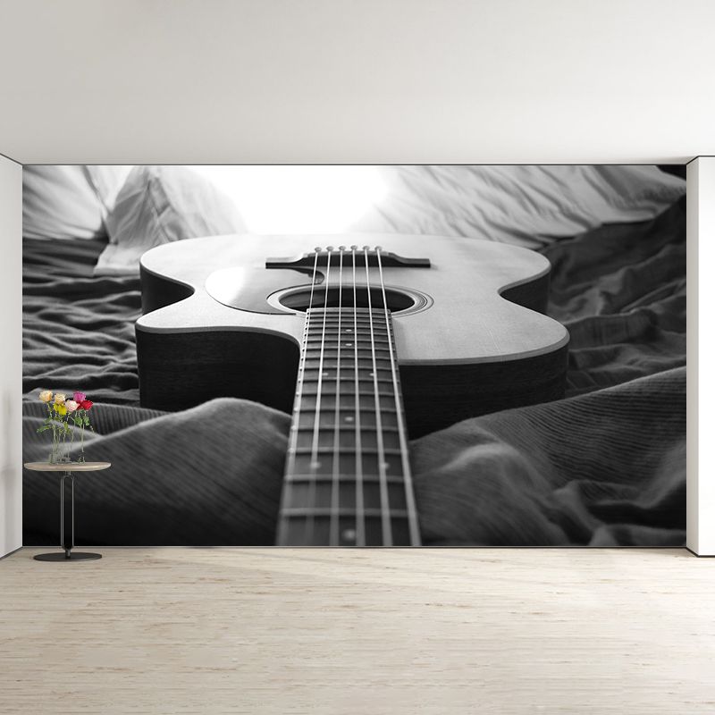 Guitar Hobby Murals for Living Room Contemporary City ,Customized Size