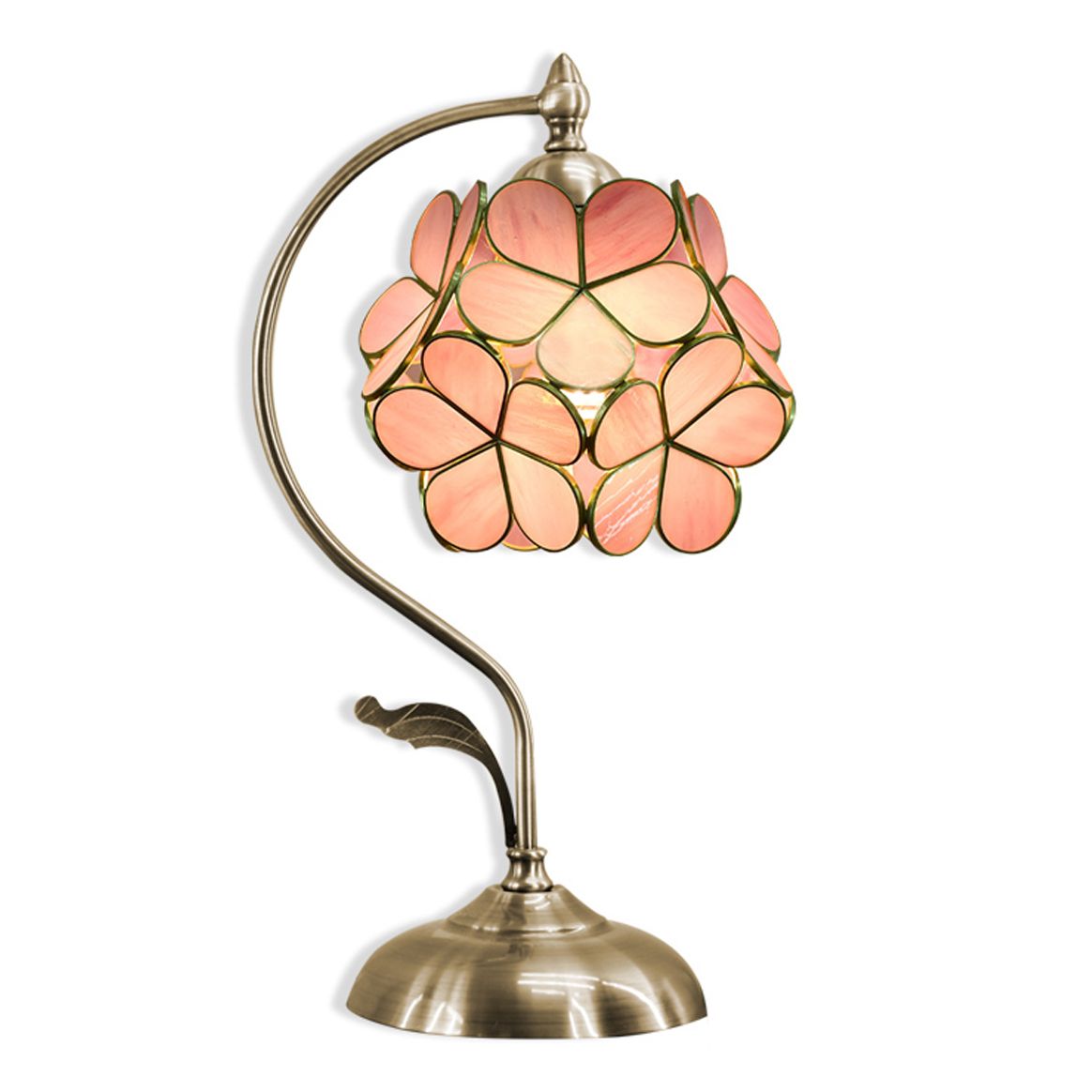 Lampe de table de nuit à fleur de fleur en cluster Tiffany Style Glass Nightstand lampe pour chambre à coucher